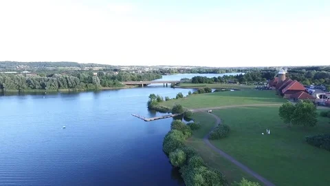 Flying over river Stock Footage 76952961