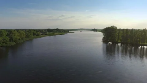 Flying over the river Stock Footage 100662583