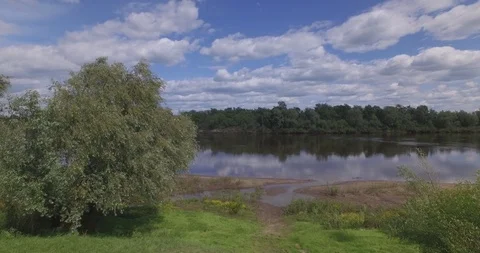 Flying over river 스톡 동영상 108748726