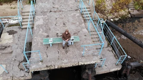 Flying over the river Stock Footage 122361240