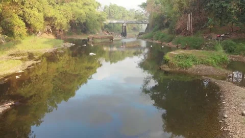 Flying over river Stock Footage 158465030