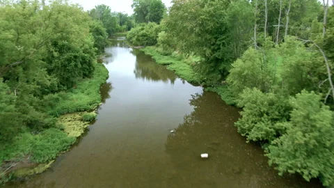 Flying over river Stock Footage 284750154