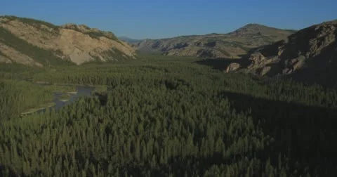 Flying over the River. Mountains of Altai, Siberia. Kurai Steppe Stock Footage 62632518