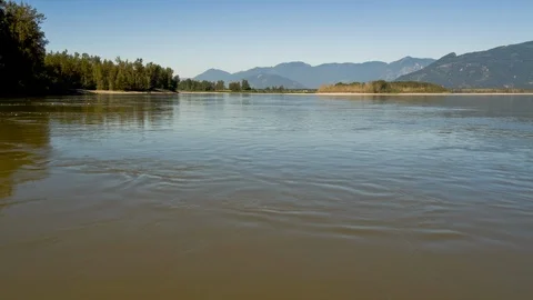 Flying Over River Water Surface Video stock 120823513