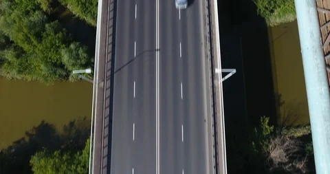 Flying Over Road Fast Stock Footage 93343874