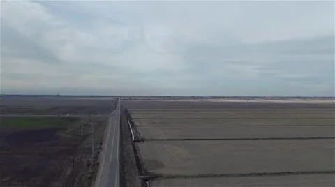 Flying over the road Stock Footage 35728536