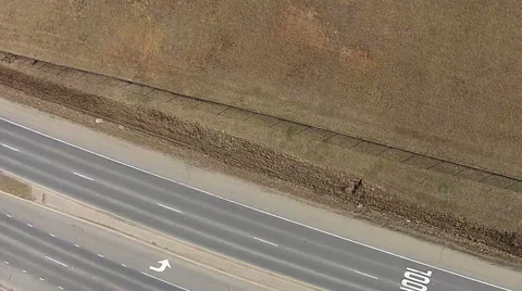 Flying over the road Video stock 48240176