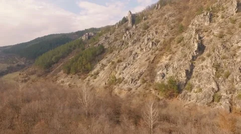 Flying over rocks Stock Footage 61446479