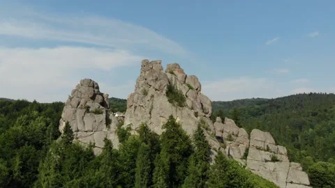 Flying over the rocks in the mountains Stock Footage 199222884