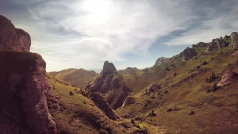 Flying Over the Rocky Mountains Stock Footage 233680258