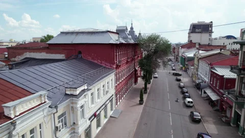 Flying over rooftops Stock Footage 219698638