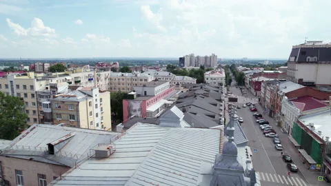 Flying over rooftops Stock Footage 219770609
