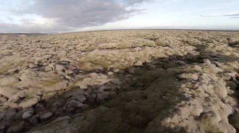 Flying over rough lava landscape Video stock 40794510