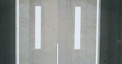 Flying over the runway Stock Footage 92427304