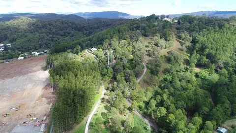 Flying Over Rural Properties Stock Footage 77322699