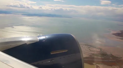 Flying over Salt Lake Stock Footage 36142275
