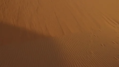 Flying over sand exposing the Pyramids of Meroe in Sudan Video stock 72687288