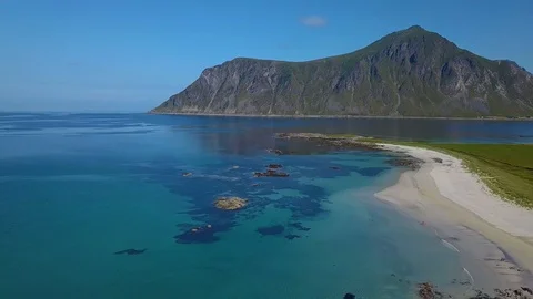 Flying over the sandy beach Stock Footage 94901034
