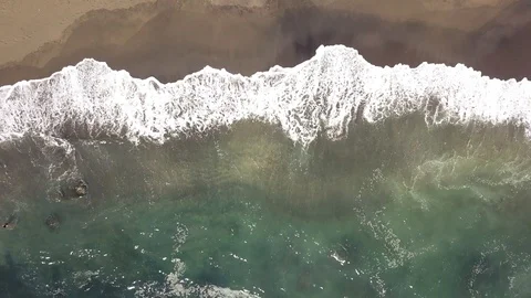Flying over a sandy beach Stock Footage 123158468