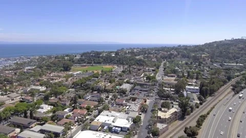 Flying over Santa Barbara, CA Stock Footage 156719920