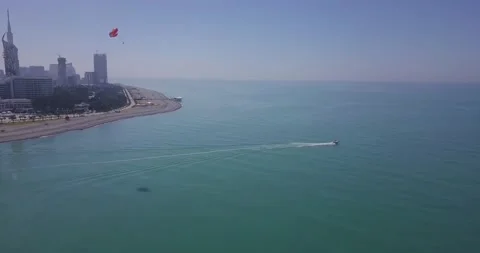 Flying over the sea Stock Footage 153497176