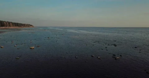 Flying over the sea Stock Footage 175394132