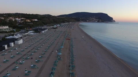 Flying over the sea at sunset Stock Footage 105545356