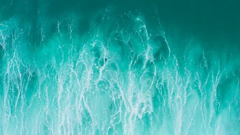 Flying Over the Sea Surface with Waves and Foam Stock Footage 105198111