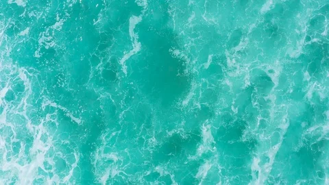 Flying Over the Sea Surface with Waves and Foam Stock Footage 105198270