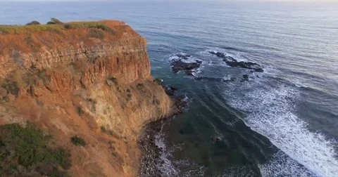 Flying Over Seaside Cliffs Stock Footage 76633178