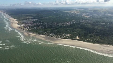 Flying over a seaside Видео 75005955