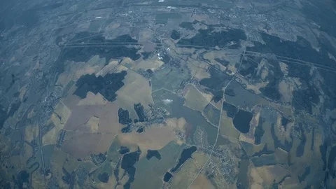 Flying over several small settlements Stock Footage 119714298