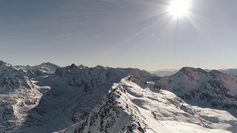 Flying over the sharp ridge Stock Footage 82522382