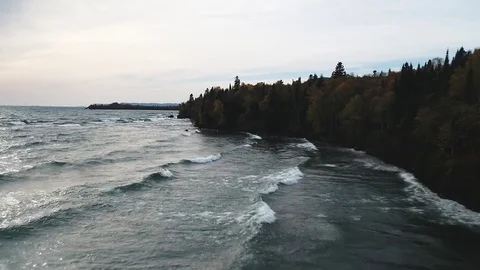 Flying over Shoreline Video stock 81411028