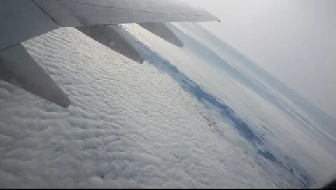 Flying over the sky with snow landscape in plane 5 Stock-Footage 7908228