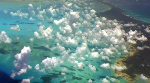Flying Over Small Island  库存影片 200113