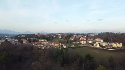 Flying over a small town Stock Footage 284244984