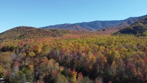 Flying over the Smoky Mountains Stock Footage