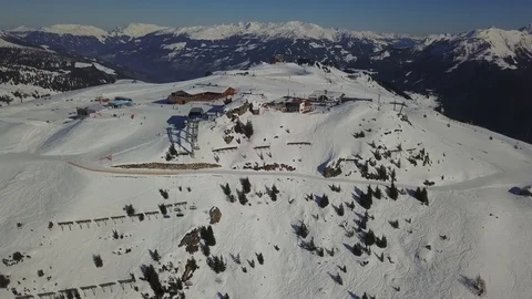Flying over snow-capped mountains 3 Stock Footage 103518419