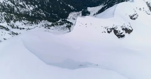 Flying Over A Snow Cornice Stock Footage 91380383