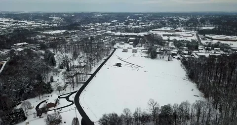 Flying Over Snow Covered Field 스톡 동영상 88416504