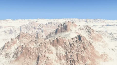 Flying over snowy mnts Stock Footage 9773781