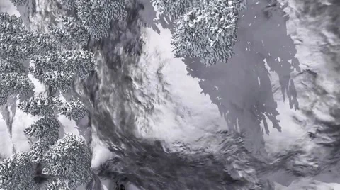 Flying over snowy mountains Stock Footage 52966377