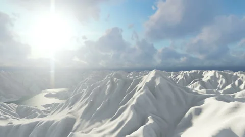 Flying Over Snowy Mountains Video stock 63992380