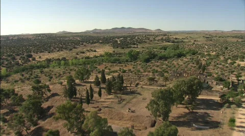 Flying over Spain, Toledo Stock-Footage 778538