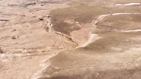 Flying over spring hills Stock Footage 146546770