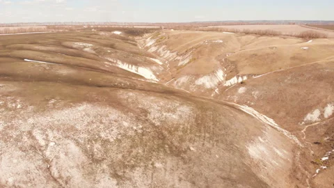 Flying over spring hills Stock Footage 146604322