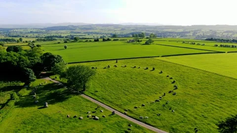 Flying over Stone circle 動画素材 242457691