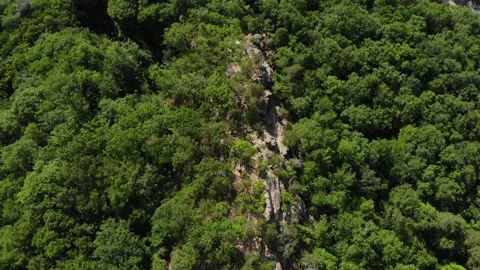Flying over the stones and forest in Caucasus. Stock Footage 132501771