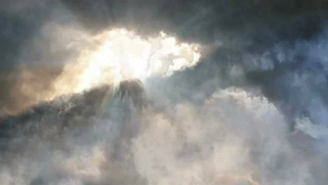 Flying over the storm clouds Stock Footage 95591299